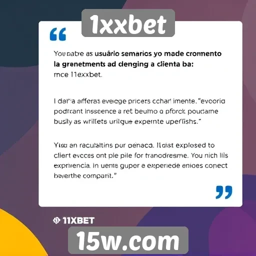 Feedback de usuários sobre atendimento ao cliente do 1xxbet